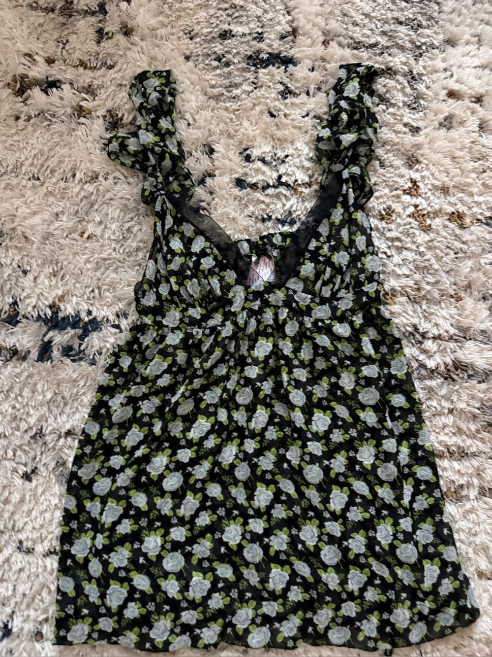 Vintage Victoria’s Secret Sexy Little Things Green Ditsy Floral Nightie Slip M